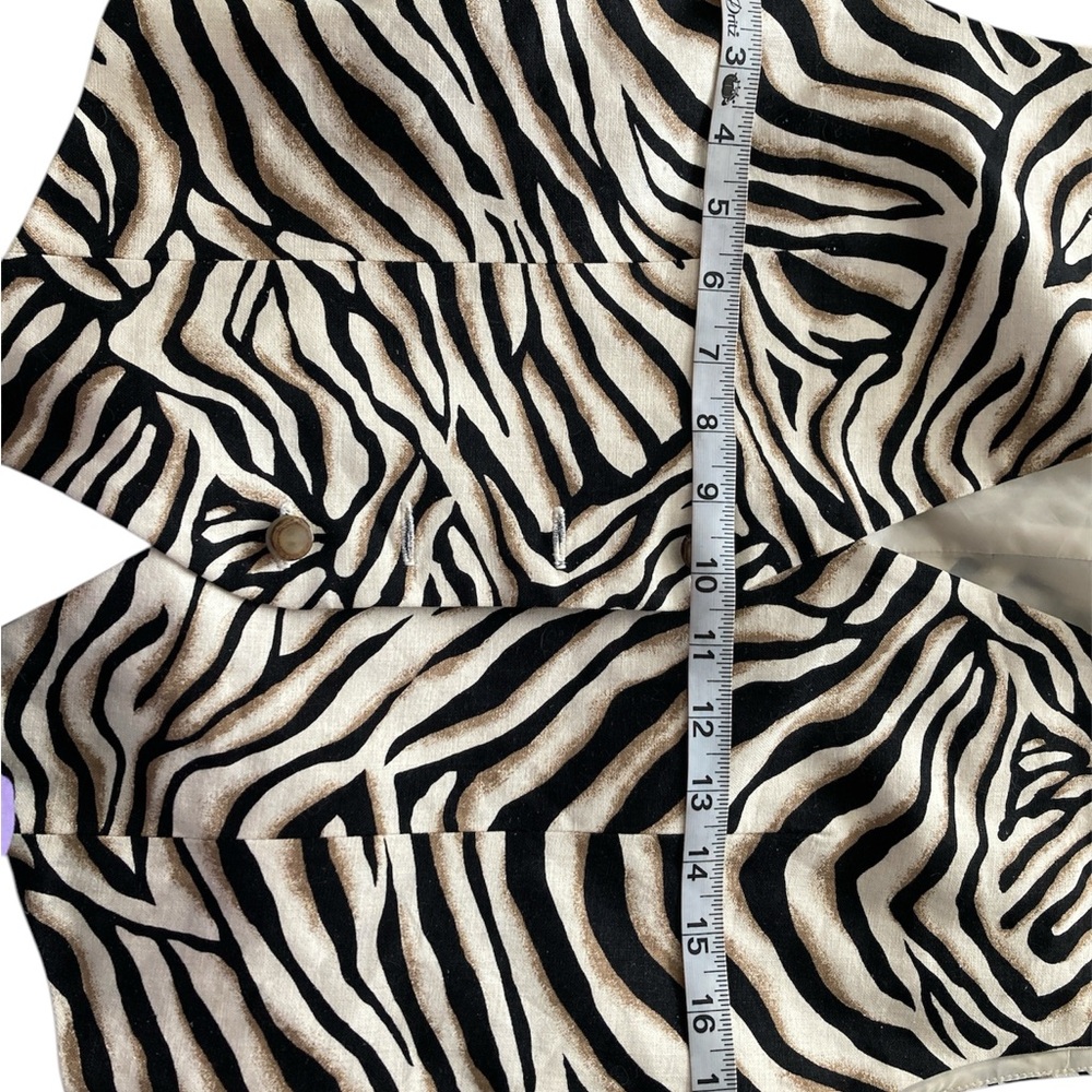 Doncaster Zebra Print Sleeveless Vest, Sz 12 - Picture 5 of 8